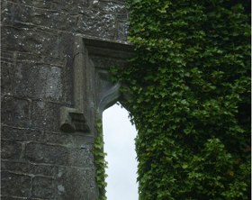 detail of the old church window